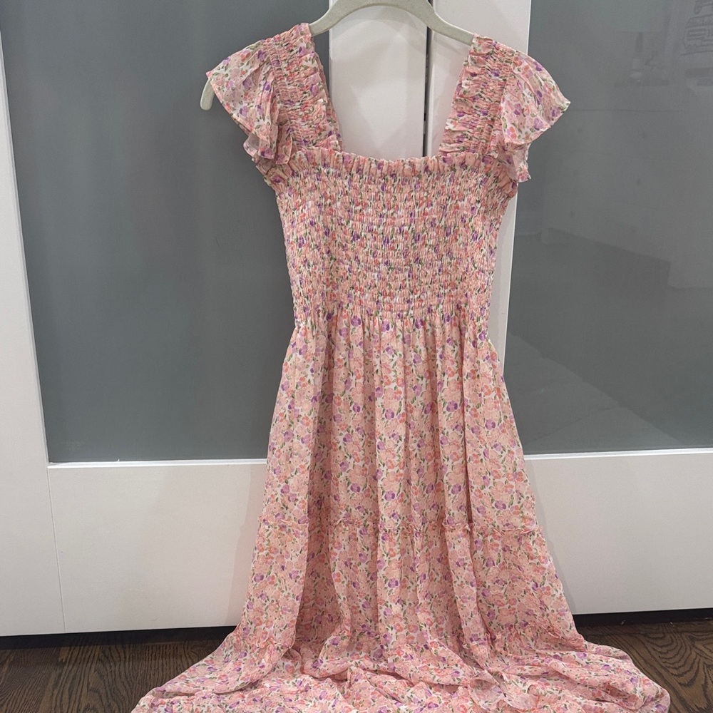 Hill House Pink Floral Kids Dress